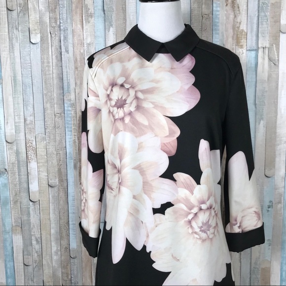 Ted Baker 3 Retro Collar Floral Kida Sheath Dress - Picture 3 of 8